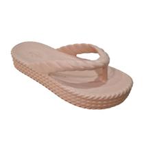 Chinelo Nuvem Dedo Plataforma Trançada Feminino Preto Off White Nude Pink Leve Sandalia Slide nº 33 ao 40