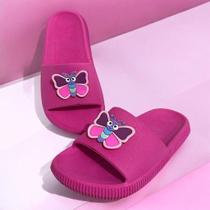 Chinelo Nuvem Feminino Borboleta Infantil Juvenil Antiderrapante Confortável