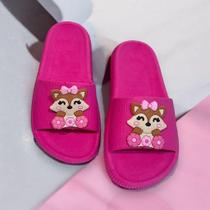 Chinelo Nuvem Infantil Menina Raposa Antiderrapante Macio Confortável