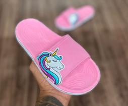 Chinelo Nuvem Infantil para Menina Unicórnio Slide Confortável - Spacemanshoes