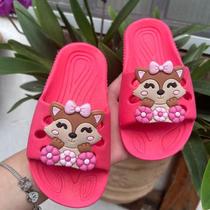 Chinelo Nuvem Infantil Raposa Menina Confortável Para Dia a Dia