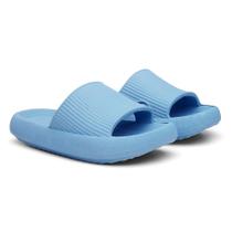 Chinelo Nuvem Slide Feminino e Masculino Adulto e Infantil Leve e Confortável Azul claro