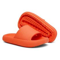 Chinelo Nuvem Slide Feminino Flip Flop Ortopédico Confortável Laranja