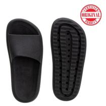 Chinelo Nuvem Slide Flexível Confortável Original Preto