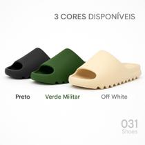 Chinelo Nuvem Slide Macio e Antiderrapante Unissex Preto, Verde Militar, Off White Conforto para o Dia a Dia