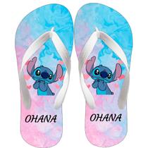 Chinelo Ohana Modelo Exclusivo Unissex Tiras Branca