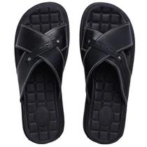 Chinelo Ortopédico Anatômico Anti Stress Masculino Couro Chinelo Ortopédico Anatômico Anti Stress Masculino Couro