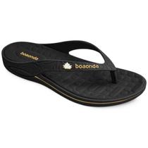 Chinelo Ortopédico Boaonda Lily Flor Feminino - Preto