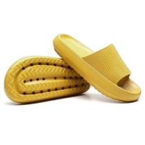 Chinelo Ortopédico Fly Feet Nuvem Macia Leve Confortável Amarelo