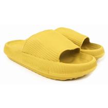 Chinelo Ortopédico Fly Feet Nuvem Macia Leve Confortável Amarelo