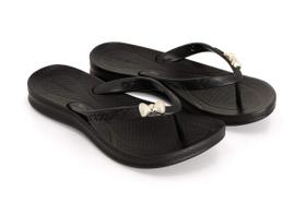 Chinelo Ortopédico Massageia No Caminhar Detalhe Laço Metal Anabela
