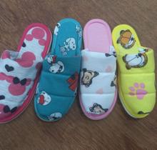 Chinelo Pantufa de Malha Feminino Solado Antiderrapente Estampas Variadas