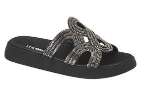 Chinelo Papete Feminina Moleca Brilho Original Conforto