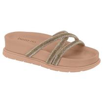 Chinelo Papete Feminino Beira Rio Flatform Strass 8534.103