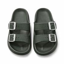 Chinelo Papete feminino Confortável com Duas Fivelas Ajustáveis Leve Antiderrapante Casual