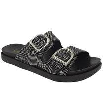 Chinelo Papete Feminino Flat Brilho de Fivela Terra E Água Estilo Conforto