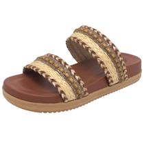 Chinelo Papete Feminino Flatform Rústico Cacci Chinelo Papete Feminino Flatform Rústico Cacci