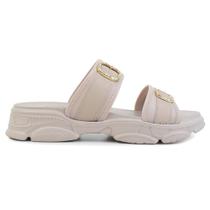 Chinelo Papete Feminino Mississipi Bege Marfim - J0574-0003 Chinelo Papete Feminino Mississipi Bege Marfim - J0574-0003