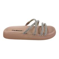 Chinelo Papete Feminino Moleca Tiras Brilho Casual Conforto Strass Superleve Antiderrapante 5469.150 Nude Chinelo Papete Feminino Moleca Tiras Brilho Casual Conforto Strass Superleve Antiderrapante 5469.150 Nude