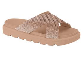 Chinelo Papete Flatform Com Strass Feminino Vizzano Chinelo Papete Flatform Com Strass Feminino Vizzano