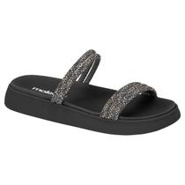 Chinelo Papete Moleca Rasteira Slide Strass Brilhos Tiras Chinelo Papete Moleca Rasteira Slide Strass Brilhos Tiras