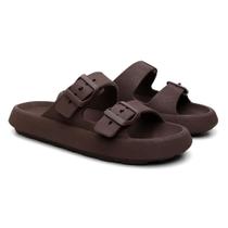Chinelo Papete Nuvem Feminino/Masculino Slide Tira Dupla Fivela Casual