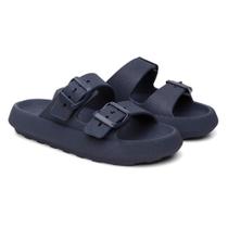 Chinelo Papete Nuvem Feminino Slide Tira Dupla Fivela Casual