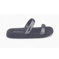 Chinelo Papete Slide Feminino Moleca 5507.101 tiras brilho