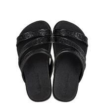 Chinelo Papete Slide Feminino Tira Brilho Strass Miss 10244