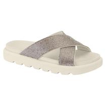 Chinelo Papete Slide Strass Tratorada Feminina Vizzano 6959.122
