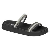 Chinelo Papete Strass Preto - Moleca Preto