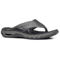 Chinelo Pegada 131663 Masculino Couro Preto Confortável -
