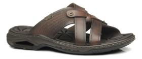 Chinelo Pegada 133202-02 Couro Legítimo Anatomico Masculino