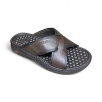 Chinelo Pegada 134552 Masculino de Couro Amortecedor Fascite