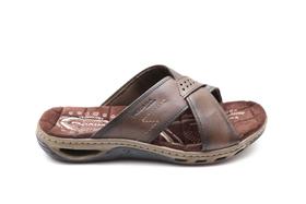 Chinelo Pegada Amortecedor Masculino Em Couro Ref. 131661