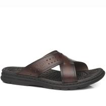 Chinelo Pegada em Couro - Masculino Chinelo Pegada em Couro - Masculino