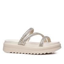 Chinelo Pegada Feminino em Couro Cristal 234454-01