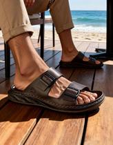 Chinelo Pegada Masculino Couro 134106