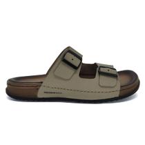 Chinelo Pegada Masculino Couro com Fivelas 134851 Cor:BegeTamanho:41Gênero:Homem