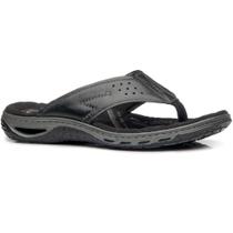 Chinelo Pegada Masculino Couro Conforto 131663 - Preto