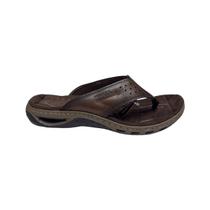 Chinelo pegada masculino em couro 131663 pinhao