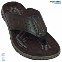 Chinelo Pegada Masculino Em Couro Anilina