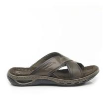 Chinelo Pegada Masculino em Couro Cravo 131661-03