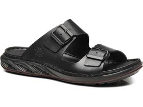 Chinelo Pegada Masculino em Couro Fivelas 134106