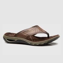 Chinelo Pegada Masculino em Couro Pinhão 131663-02