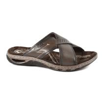 Chinelo Pegada Masculino Slide Couro Armortech Cravo Conforto