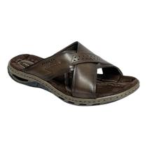 Chinelo Pegada Soft Couro Masculino 131661 Marrom Cravo Chinelo Pegada Soft Couro Masculino 131661 Marrom Cravo