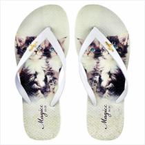 Chinelo Pet Feminino Gatinhos Olhos Azuis, Magicc