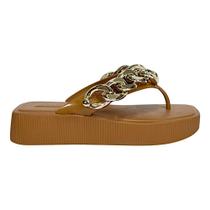 Chinelo Petite Jolie Hit Correntes PJ6515 Doce de Leite