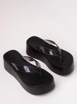 Chinelo Petite Jolie Plus II Preto Translúcido/Preto PJ7703